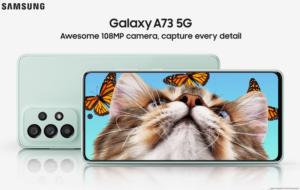 Samsung Galaxy A73 5G a fost anunţat oficial, drept primul telefon Galaxy A cu cameră de 108 megapixeli