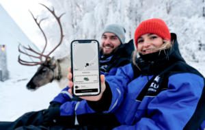 Sania Uber: Uber lansează o cursă gratuită, cu sania trasă de reni, în Laponia