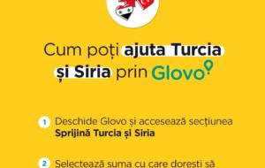 Glovo îți permite acum să donezi în aplicație pentru victimele cutremurelor din Turcia și Siria
