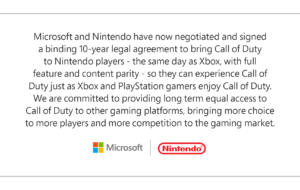 Microsoft și Nintendo oficializează o înțelegere pe 10 ani pentru Call of Duty
