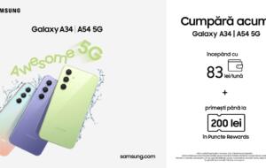 Seria Galaxy A de la Samsung a fost prezentată oficial în România. Cu ce oferte speciale vin Galaxy A34 5G și Galaxy A54 5G