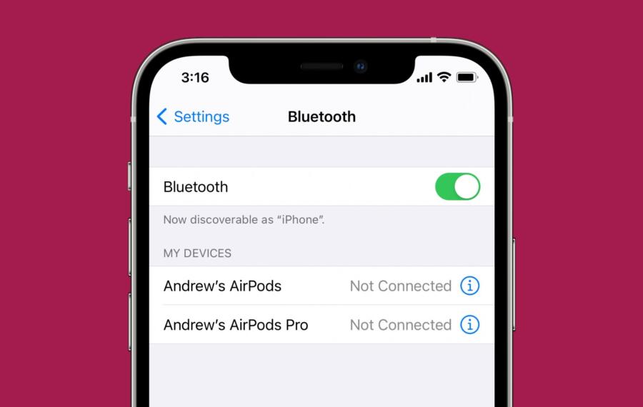 iPhone-Bluetooth-settings