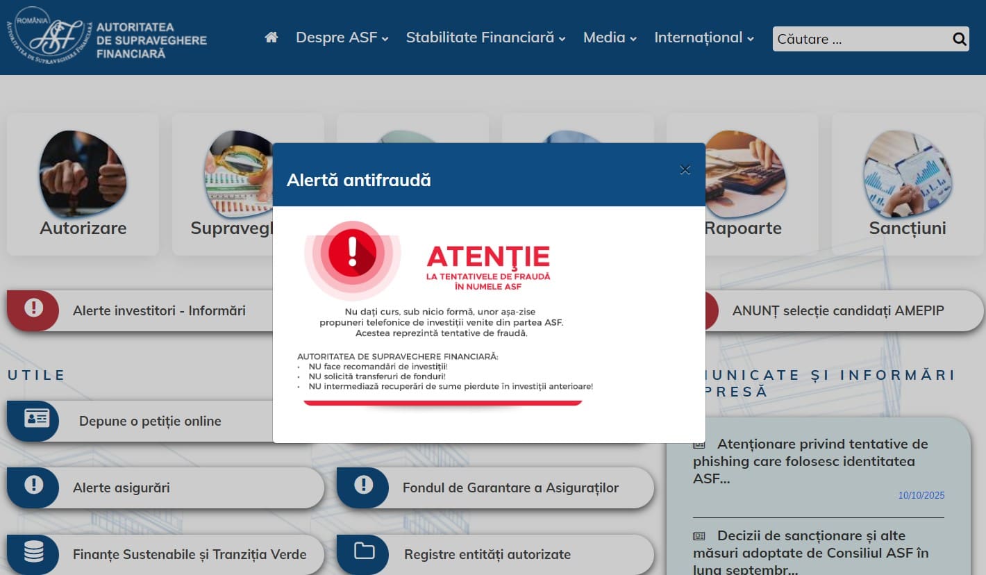 Atenție la emailurile care par să vină de la ASF . Pot fi tentative de ...