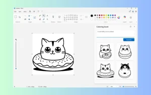 Aplicația Paint din Windows poate genera AI cărți de colorat