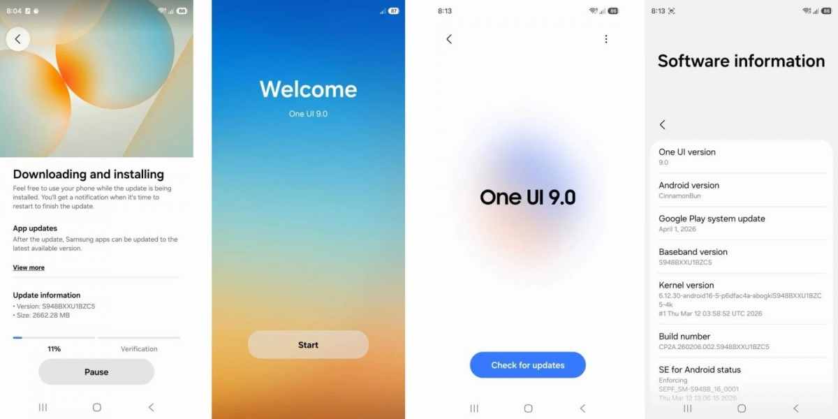 One UI 9 bazată pe Android 17 este în faza de testare