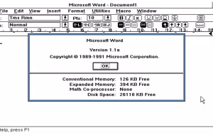 Microsoft Word 1.1: aplicația din 1990 a fost adusă pe Windows 11