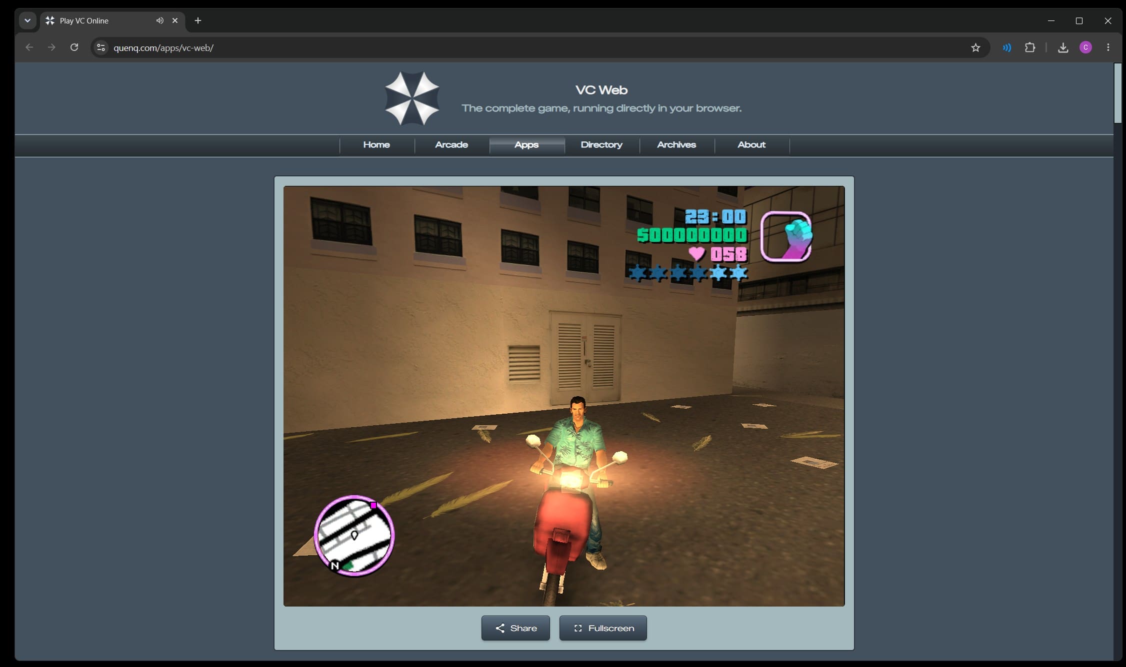 GTA Vice City și GTA III rulează din nou în browser, chiar dacă au fost date inițial jos de Take-Two